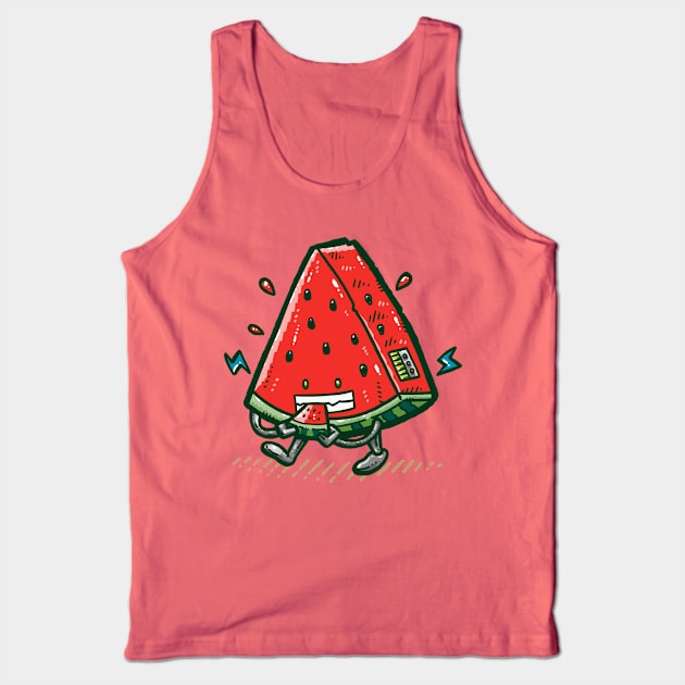 Watermelon Bot Tank Top by nickv47